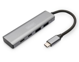 Digitus 4-Port USB-C Hub (2x USB-A + 2x USB-C) - Dark Gray