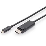 Digitus USB Type-C (M) to Displayport (M) Cable - Black