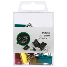 view Dixon 19mm Metallic Foldback Clips - 10 Pack