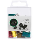 Dixon 19mm Metallic Foldback Clips - 10 Pack