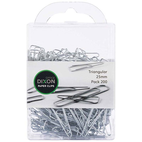 Dixon 25mm Triangular Paper Clips - 200 Pack