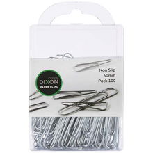 view Dixon 50mm Non-Slip Round Paper Clips - 100 Pack