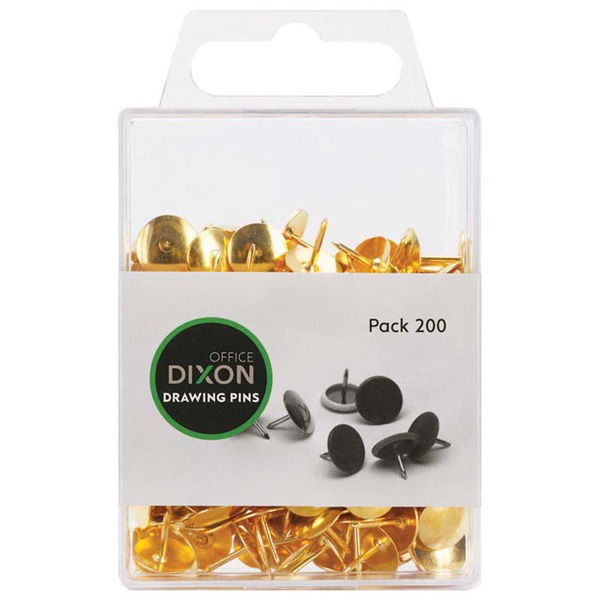 Dixon Brass No. 3 Drawing Pins - 200 Pack