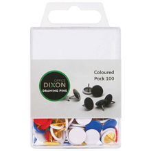 view Dixon Coloured Drawing Pins - 100 Pack