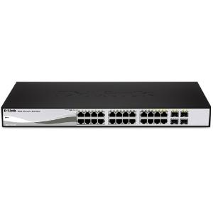 D-Link WebSmart DGS-1210-28P 20 Port (20x POE, 4x POE+, 4x Expansion Slots) Gigabit Manageable POE Switch