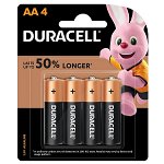 Duracell AA Coppertop Alkaline Battery - 4 Pack