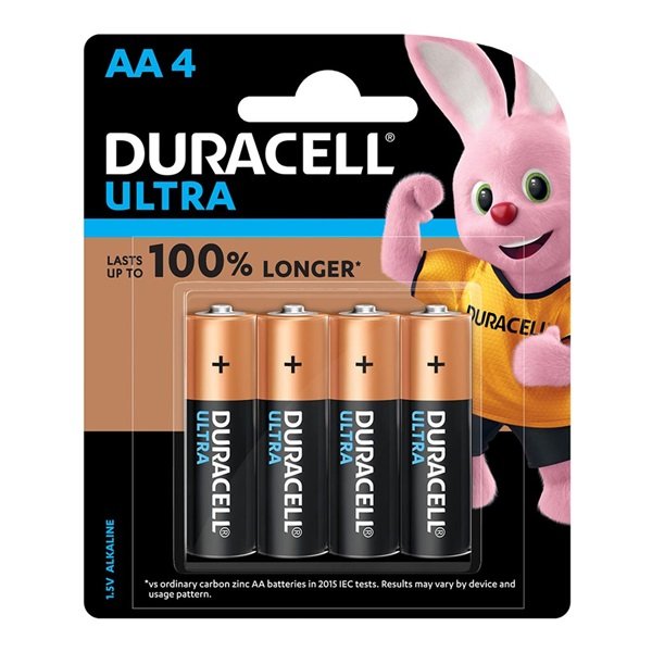 Duracell AA Ultra Alkaline Battery - 4 Pack