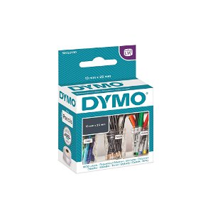 DYMO LW 13mm x 25mm Black on White 2 Up Multi-Purpose Label Roll