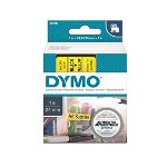 Dymo 24mm x 7m Genuine D1 Label Cassette Tape - Black On Yellow