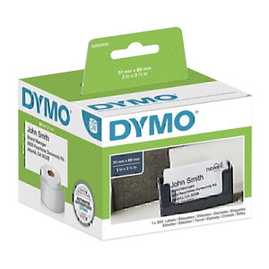 Dymo 51mm x 89mm Genuine LabelWriter Non-Adhesive Name Badge Cards - 300 Labels/Roll
