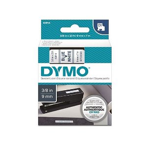 Dymo 9mm x 7m Genuine D1 Label Cassette Tape - Blue On White