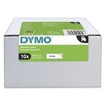 Dymo D1 12mm x 7m Black on White Label Tape Cassette - 10 Pack