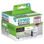 Dymo LabelWriter 19mm x 64mm White Durable Labels - 2 x 450 Labels/Roll