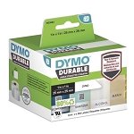 Dymo LabelWriter 25mm x 25mm White Durable Labels - 2 x 850 Labels/Roll
