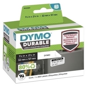 Dymo LabelWriter 32mm x 57mm White Durable Labels - 800 Labels/Roll