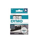 DYMO D1 9mm Black on White Standard Label Tape Cassette