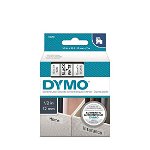 DYMO D1 12mm Black on White Standard Label Tape Cassette