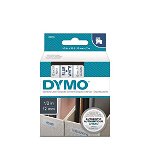 DYMO D1 12mm Blue on White Standard Label Tape Cassette