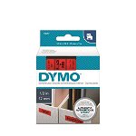 DYMO D1 12mm Black on Red Standard Label Tape Cassette