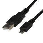 Dynamix 1.2m USB 2.0 Micro-B Male to Type-A Male - Black