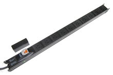 view Dynamix 10 Outlet Vertical Power Rail (10A) with 6kVa C Curve MCB Circuit Breaker