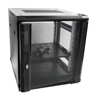 Dynamix SR Series 12RU 700mm Deep Black Server Cabinet - 600x700x655mm