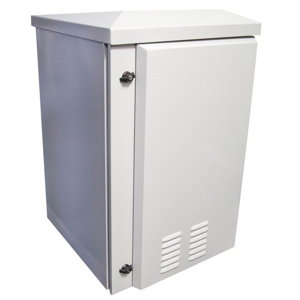 Dynamix 12RU Vented Outdoor Wall Mount Cabinet - Grey
