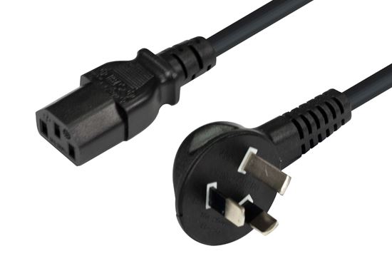 Dynamix 1m 3 Pin Plug to C13 Female Plug SAA Approved Power Cord Cable