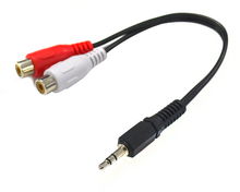view Dynamix 200mm Stereo 3.5mm Male to 2 RCA Female Cable