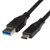 Dynamix 1m USB 3.1 USB-C Male to Type-A Male Cable - Black