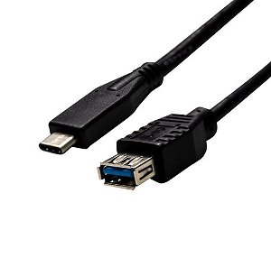 Dynamix 0.2m USB 3.1 USB-C Male to Type-A Female Cable - Black