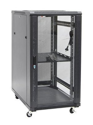 Dynamix SR Series 22RU 1000mm Deep Black Server Cabinet - 600x1000x1190mm