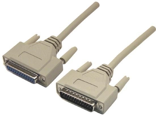 Dynamix 2M Null Modem Cable DB25 Male to Female
