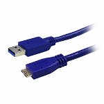 Dynamix 1m USB 3.0 Micro-B Male to Type A Male Cable - Blue