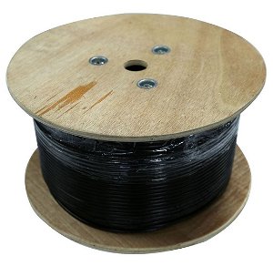 Dynamix 500m Black Cat6 UTP Solid Gel Filled Outdoor Underground Cable Roll - Supplied on a Wooden Reel