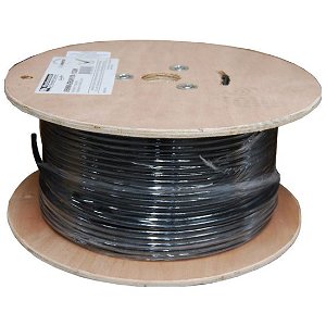 Dynamix 305m Black Cat6A U/FTP Solid Gel Filled Outdoor Underground Cable Roll - Supplied on a Wooden Reel