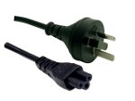 Dynamix 30cm 3 Pin Plug to Clover Shaped C5 Female SAA Approved Power Cord Cable
