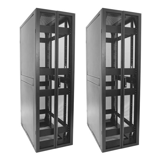 Dynamix Seismic Series 45RU 1200mm Deep Black Fully Welded Server Cabinet - 800x1200x2133mm