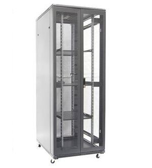 Dynamix SR Series 45RU 1200mm Deep Black Flat Pack Server Cabinet - 800x1200x2210mm