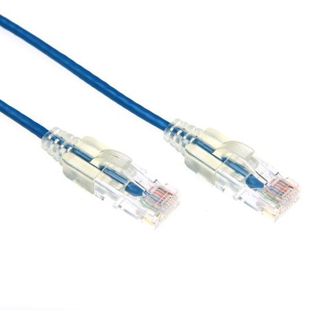 Dynamix 0.5m Blue Cat6A Slimline 10G Component Level UTP Patch Lead
