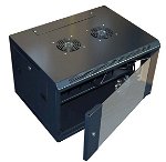 Dynamix 6RU 450mm Deep Black Wall Mount Server Cabinet - 600x450x368mm