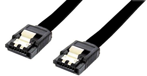 Dynamix 50cm SATA 6GBs Data Cable with Latch - Black