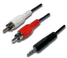 view Dynamix 10M Stereo 3.5mm Plug to 2x RCA Plug Cable