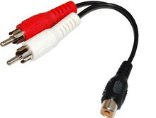 view Dynamix 150mm Dual RCA Male to RCA Female Cable