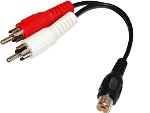 Dynamix 150mm Dual RCA Male to RCA Female Cable