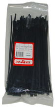 view Dynamix 250mm x 4.8mm UV Resistant Black Cable Ties - 100 Pack