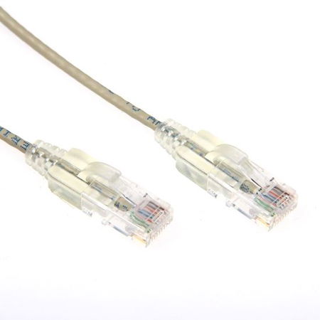 Dynamix 0.75m Beige Cat6A Slimline 10G Component Level UTP Patch Lead