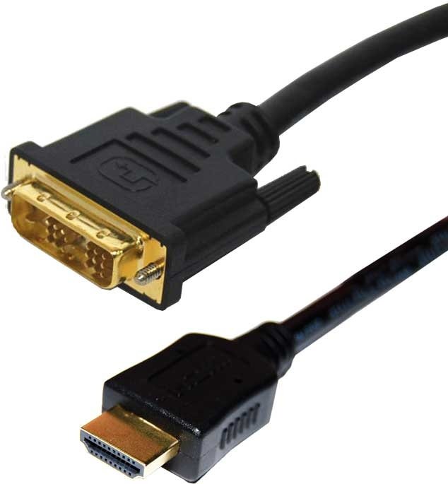 Dynamix 5M HDMI Male to DVI-D Male (18+1) Cable. Single link