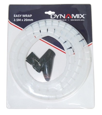Dynamix Easy Wrap 2.5m x 20mm Clear Cable Management Solution