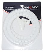 Dynamix Easy Wrap 2.5m x 20mm White Cable Management Solution